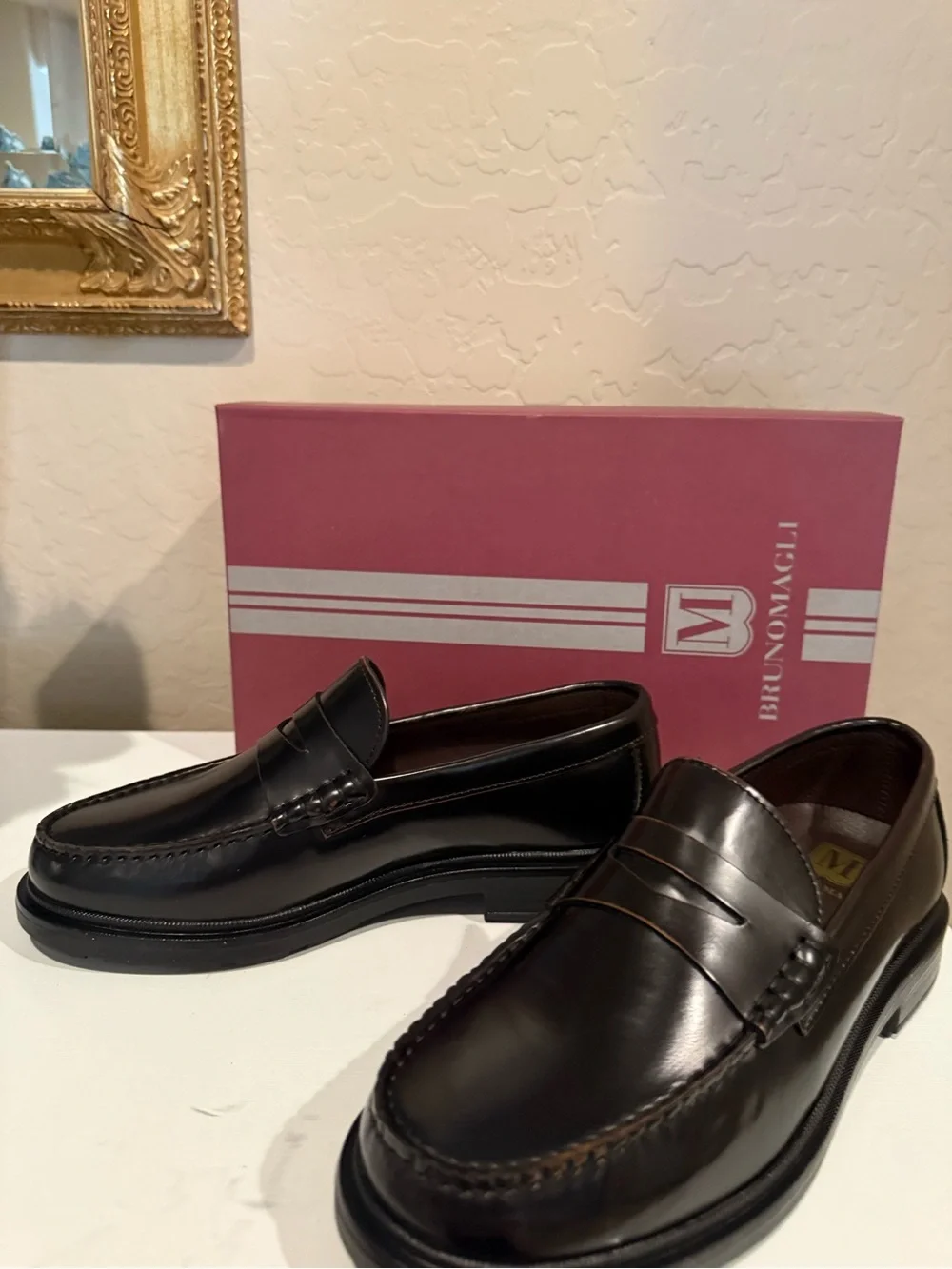M Line By Bruno Magli Mello Brown Loafer Men's size 8 NWT